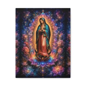 Cosmic Guadalupe Lotus Canvas Wall Art