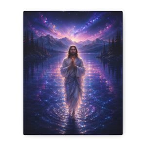 Praying Jesus Walking on Water Spiritual Art Canvas