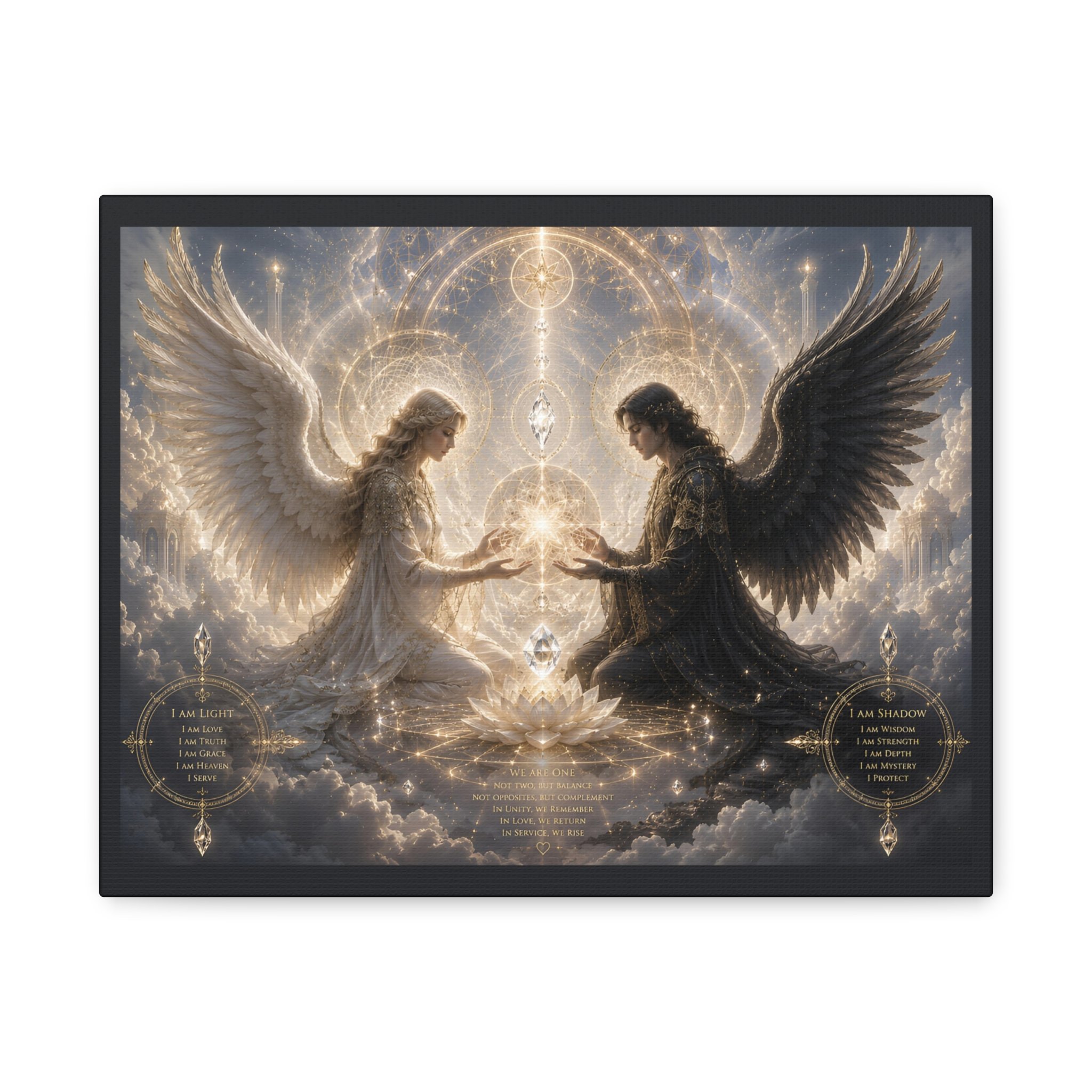Angels of Light and Shadow Canvas Resonance Art