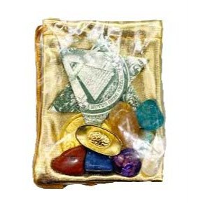 Chinese Coin w/ Stones