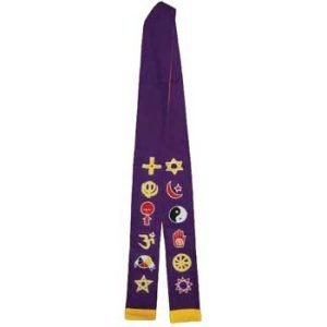 Interfaith Minister's Stole Purple & Gold