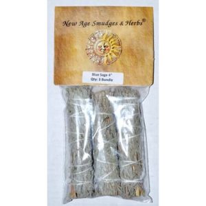 Blue Sage Smudge Stick 4" (Set of 3)