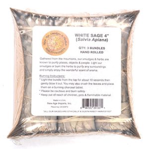 White Sage Smudge Stick 3-4" (Set of 3)