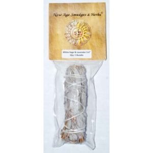 White Sage & Lavender Smudge Stick 3"