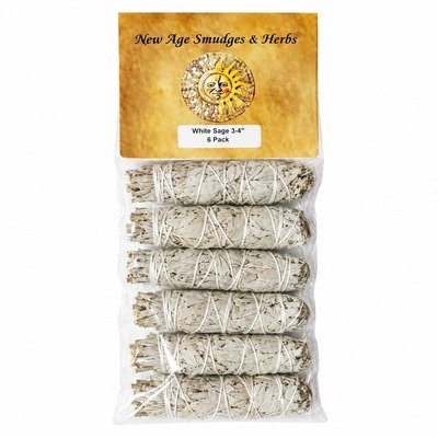 White Sage Smudge Stick 3-4" (Set of 6)