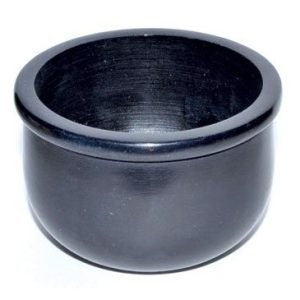 Black Stone Scrying Bowl/Smudge Pot 3"
