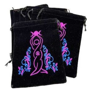 Goddess Black Velveteen Bag 5"x 7" (Set of 10)