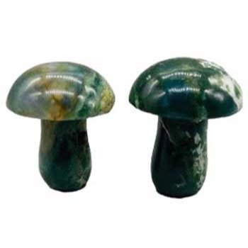 Mushroom Moss Agate 1 3/4" (Set of 2)