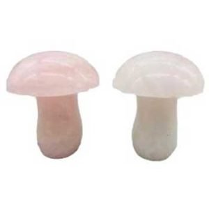 Mushroom Rose Quartz 1 3/4" (Set of 2)