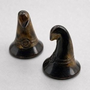 Witch's Hat Tiger Eye 1 3/4" (Set of 2)