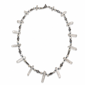 Winter Light Crystal Point Necklace