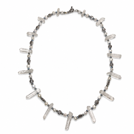 Winter Light Crystal Point Necklace