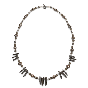 Smoke and Starlight Crystal Point Necklace