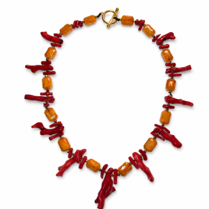 Ember Reef Faux Coral Necklace