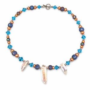 Copper Sky Iridescent Point Necklace