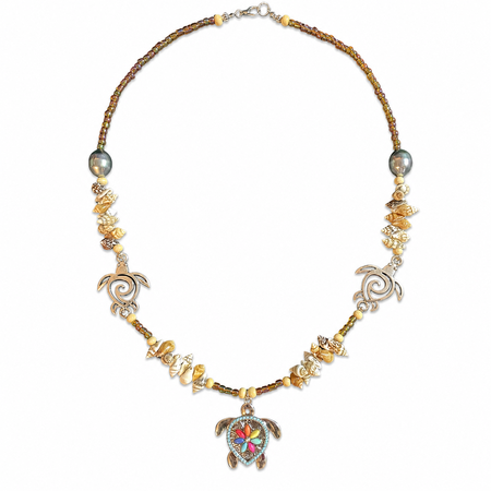Shellsong Turtle Garden Necklace