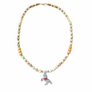 Wild Sage Amazonite Horse Necklace