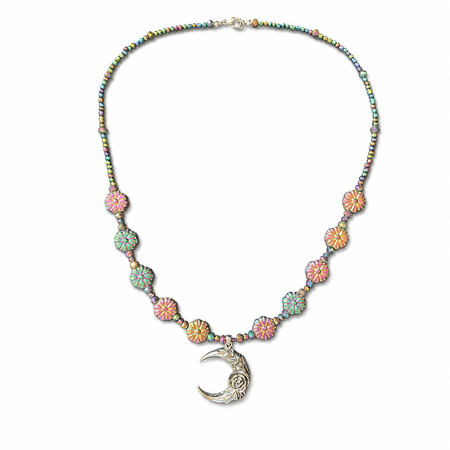 Rose Moonflower Necklace